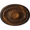 Ekena Millwork Saverne Ceiling Medallion, Hand-Painted Rust, 18 1/2"W x 13 1/2"H x 1 7/8"P CM18SARUS - alternate 1